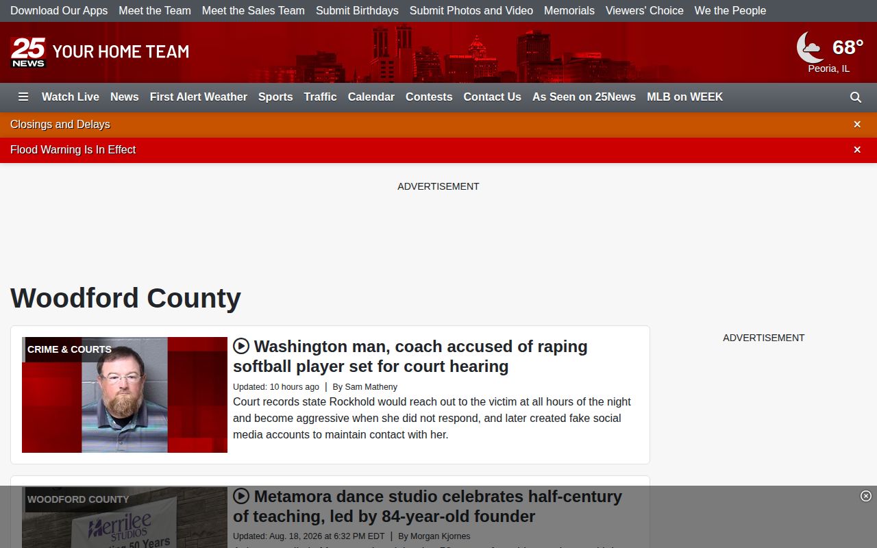 25NewsNow Woodford County crime news section